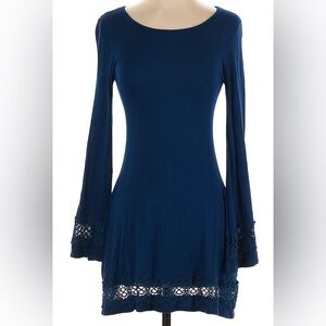 Blue Long Sleeve Dress